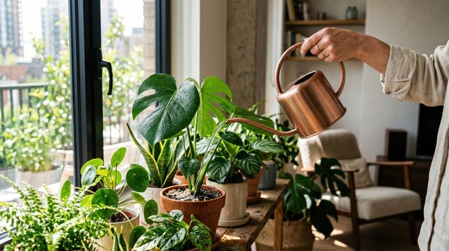 How to water indoor plants